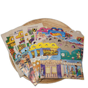 Vintage McDonald’s 1991 Happy Meal Boxes & Bags Lot – Barbie, Hot Wheels +